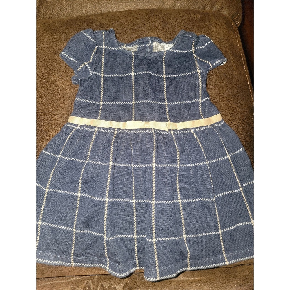 Janie‎ and jack highlands darling navy gold dress size 18 24 months